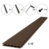 6' x 6' Composite Fence Series Fence Panel and Rail Kit Mocha