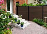 Composite Fence Series 3.15 in. x 3.15 in. x 9.84 in. Black Metal Ground Contact Fence Base