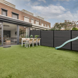 Composite Fence Series 6 ft. x 6 ft. Manhattan Gray WPC Brushed Fence Panel