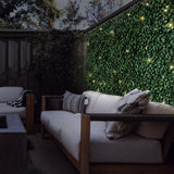 Gardenia 40 in. x 40 in. Artificial Hedge Panels with Lights (1-Pack)