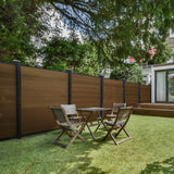 Composite Fence Series 6 ft. x 6 ft. Saddle Brown Brushed Fence Panel (12-Pack)