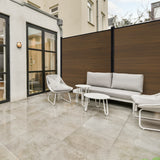 Composite Fence Series 6 ft. x 6 ft. Savannah Brown WPC Brushed Fence Panel