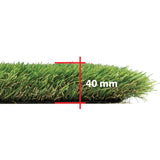 Cambridge – Césped artificial de 40 mm, 50 oz, 1,14 mx 3,51 m