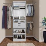Oslo 78 in H x 97-145 in W White Closet Organizer Kit