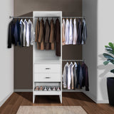 Monaco 72.8 in H x 94-142 in W White Closet Organizer Kit