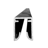 6' Single Extruded Composite Fence Series Aluminum Fence Rail Black