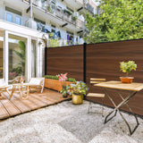 Composite Fence Series 0.81 in. x 0.98 in. x 6 ft. Black Aluminum Top Bottom Fence Rail