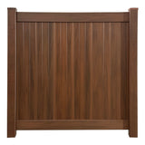Woodgrain Vinyl Hickory Fence Panel Kit 6 ft. H x 6 ft. W
