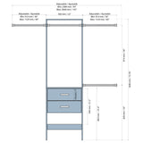 Monaco 72.8 in H x 94-142 in W White Closet Organizer Kit