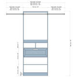 Vienna 78 in H x 102-150 in W Black Closet Organizer Kit