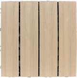 Co-Extruded Deck Tile in Ivory (12 per Case) 1 ft. x 1 ft.