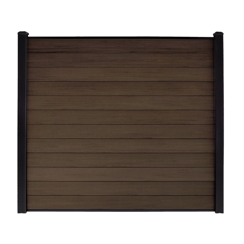 Composite Fence Series 6 ft. x 6 ft. Mocha Co-Extruded Composite Fence Panel (12-Pack)