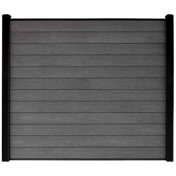 Composite Fence Series 6 ft. x 6 ft. Harrow Grey Co-Extruded Composite Fence Panel (12-Pack)