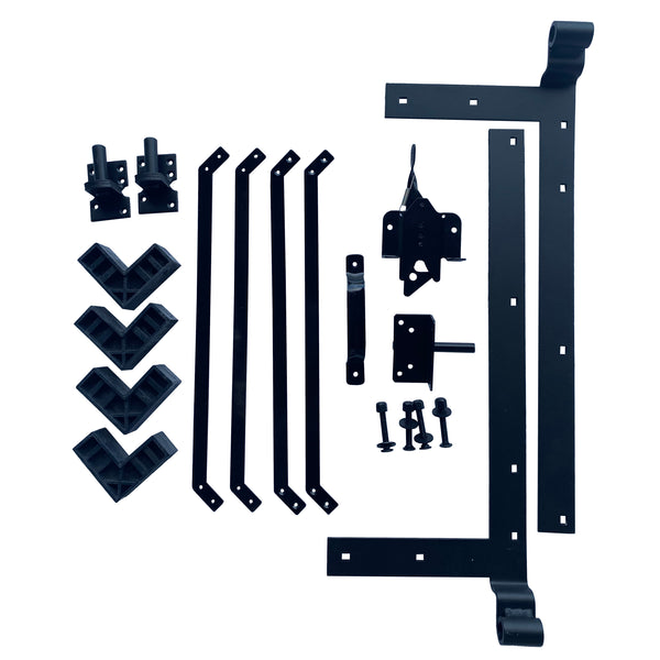 Kit de marco de puerta de cierre automático para valla compuesta