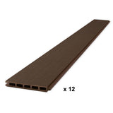 Composite Fence Series 6 ft. x 6 ft. Mocha Co-Extruded Composite Fence Panel (12-Pack)