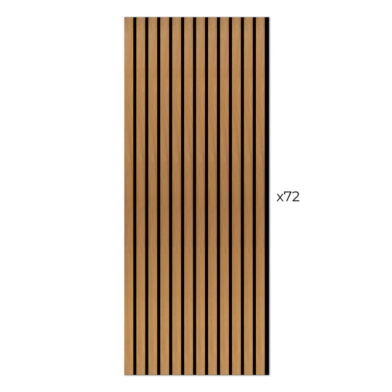 Laminate Slat Acoustic Wall Panels (72-Pack) Yorke 18.90-inch x 46.85-inch