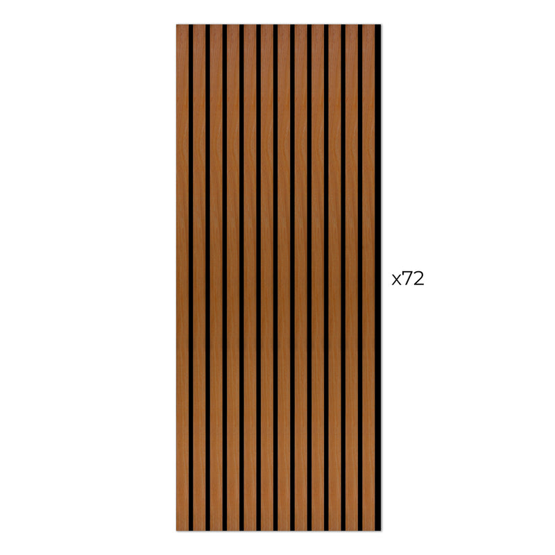 Laminate Slat Acoustic Wall Panels (72-Pack) Hamilton 18.90-inch x 46.85-inch