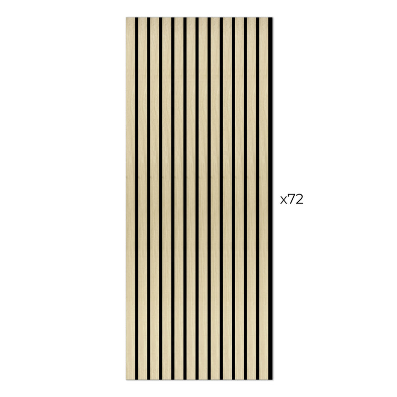 Laminate Slat Acoustic Wall Panels (72-Pack) Cartier 18.90-inch x 46.85-inch