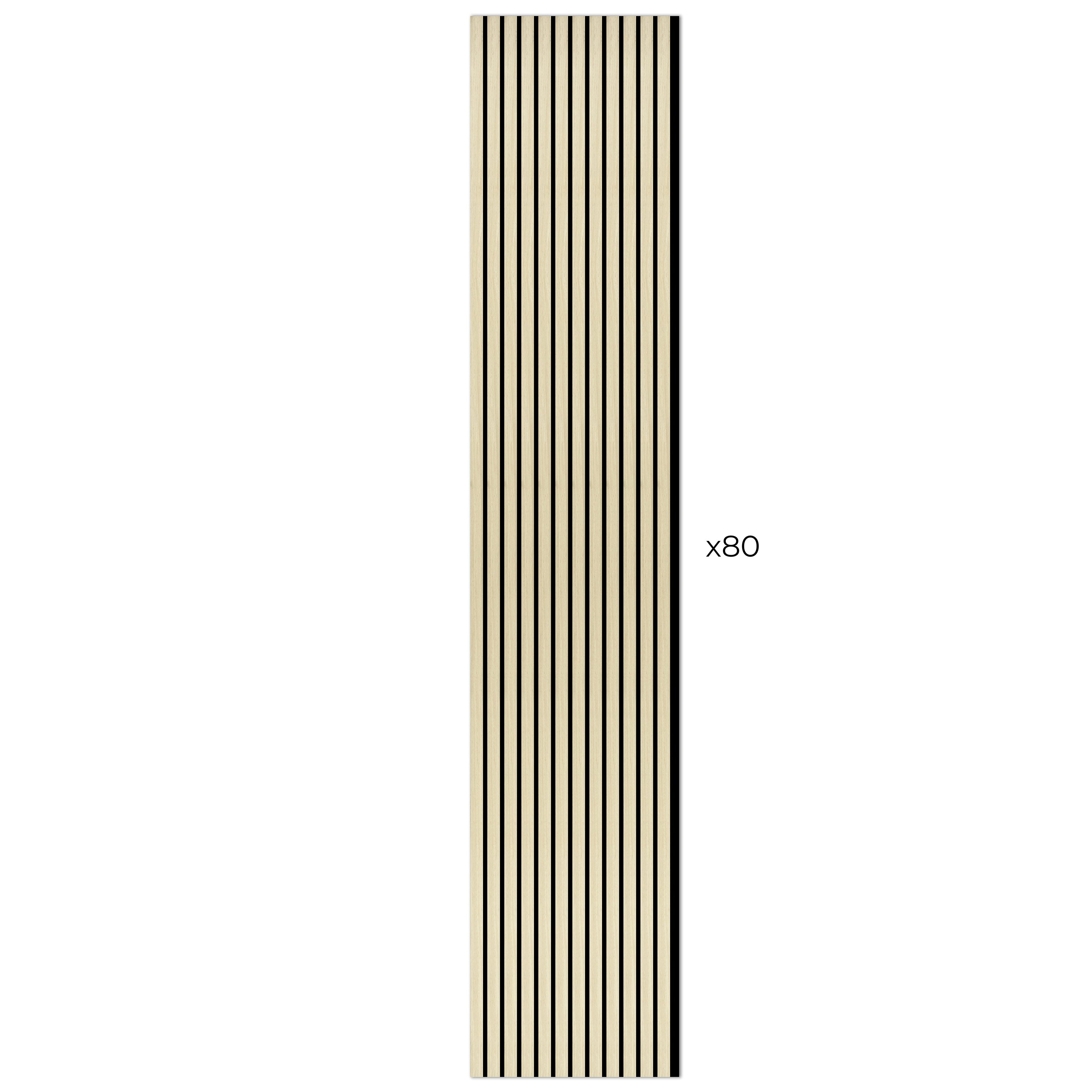 Laminate Slat Acoustic Wall Panels (80-Pack) Cartier 18.90-inch x 96-i ...