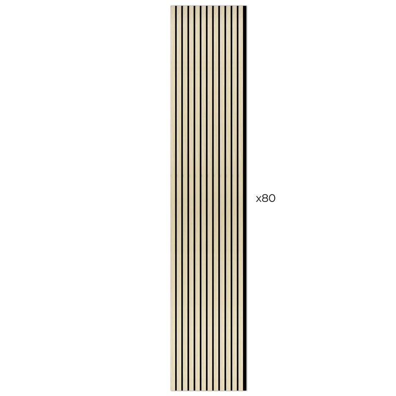 Laminate Slat Acoustic Wall Panels (80-Pack) Cartier 18.90-inch x 96-inch