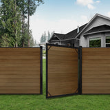 Composite Fence Series 6 ft. x 6 ft. Saddle Brown Co-Extruded Composite Fence Panel (12-Pack)