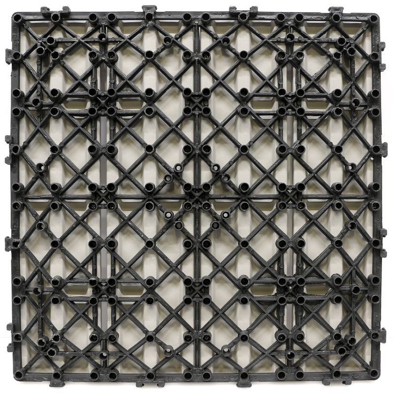 Composite Deck Tile in Star Grey (12 per Case) 1 ft. x 1 ft.