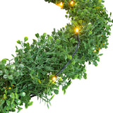 Boxwood 6.56 ft. Artificial Garland with Lights (2-Pack)