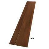 Woodgrain Vinyl Hickory Fence Panel Kit 6 ft. H x 6 ft. W