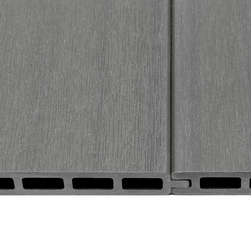 Composite Fence Series 6 ft. x 6 ft. Harrow Grey Co-Extruded Composite Fence Panel (12-Pack)