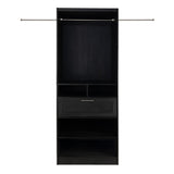 Vienna 78 in H x 102-150 in W Black Closet Organizer Kit