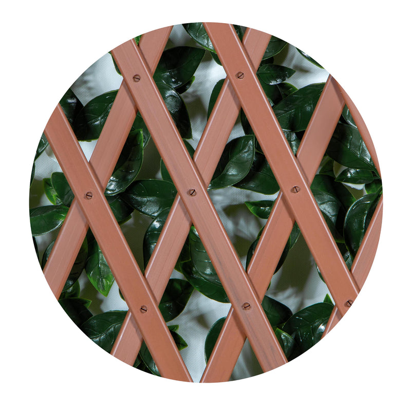 Gardenia with White Removable Flowers 34 in. x 76 in. Expandable Trellis (1-Pack)
