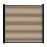 Composite Fence Series 6 ft. x 6 ft. Dover Sand WPC Flutted Boards Fence Panel (12-Pack)