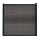 Composite Fence Series 6 ft. x 6 ft. Tempest Grey WPC Flutted Boards Fence Panel (12-Pack)