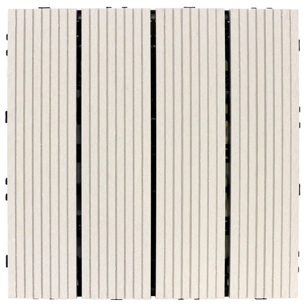 Composite Deck Tile in Star Grey (12 per Case) 1 ft. x 1 ft.