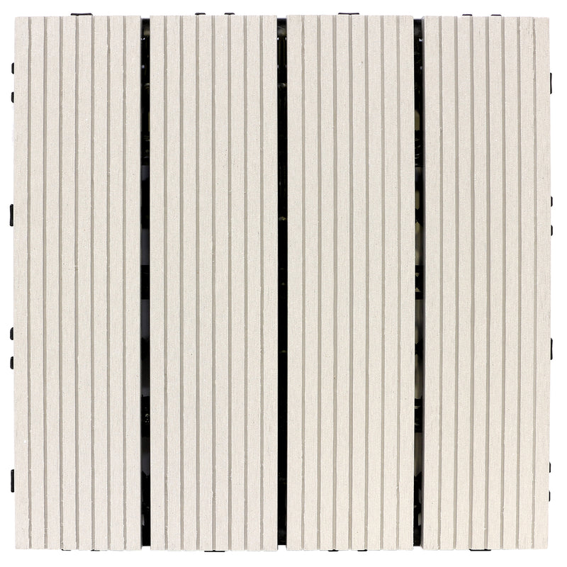 Composite Deck Tile in Star Grey (12 per Case) 1 ft. x 1 ft.