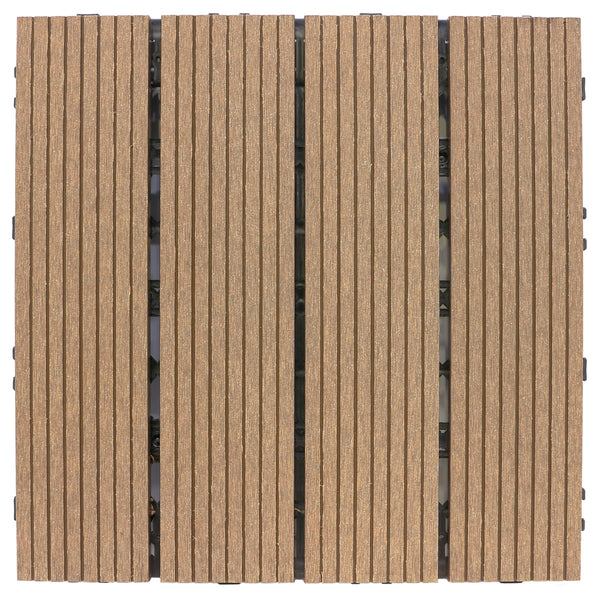 Composite Deck Tile in Sable (12 per Case) 1 ft. x 1 ft.