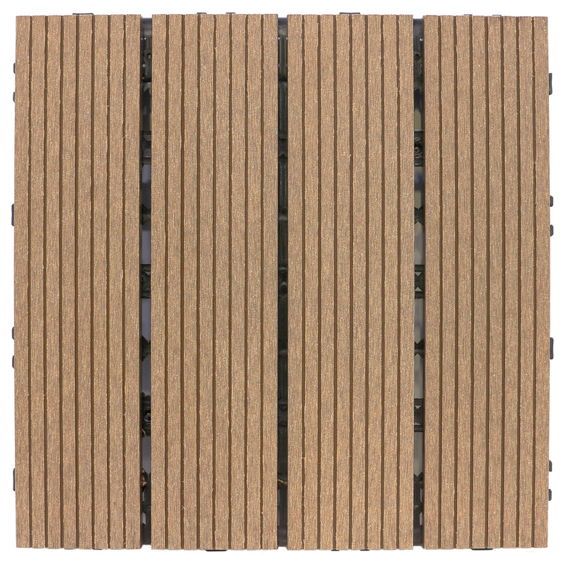 Composite Deck Tile in Sable (12 per Case) 1 ft. x 1 ft.