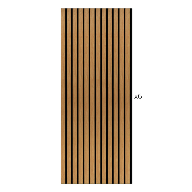 Laminate Slat Acoustic Wall Panels (6-Pack) Yorke 18.90-inch x 46.85-inch