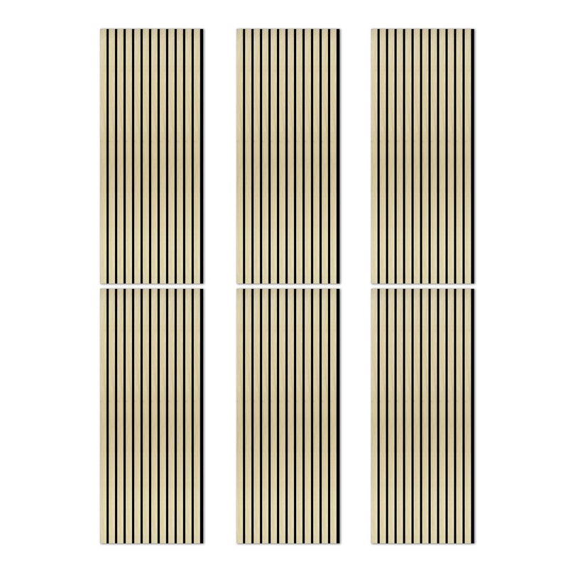 Laminate Slat Acoustic Wall Panels (6-Pack) Cartier 18.90-inch x 46.85-inch