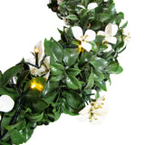 Gardenia 6.56 ft. Artificial Garland with Lights (2 Pack)