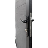 3' x 6' Single Extruded Composite Fence Series Aluminum Door Style Gate Frame Kit Black