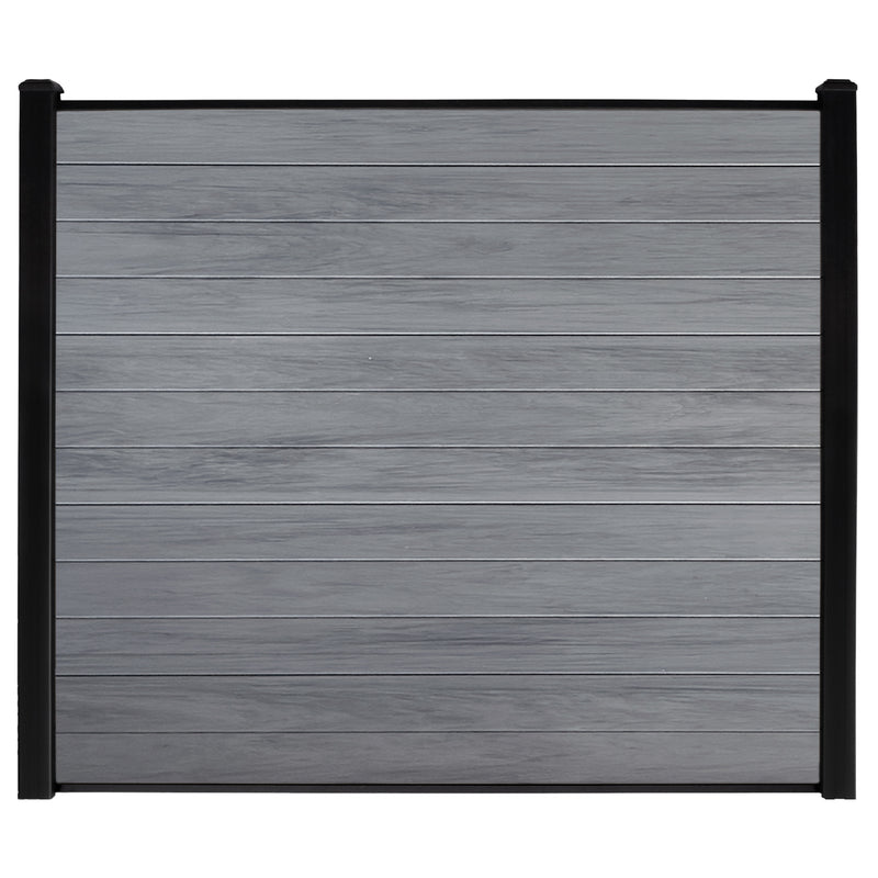 Woodgrain Vinyl Hazy Gray Infill Boards (12-Pack) 6 ft. H x 6 ft. W