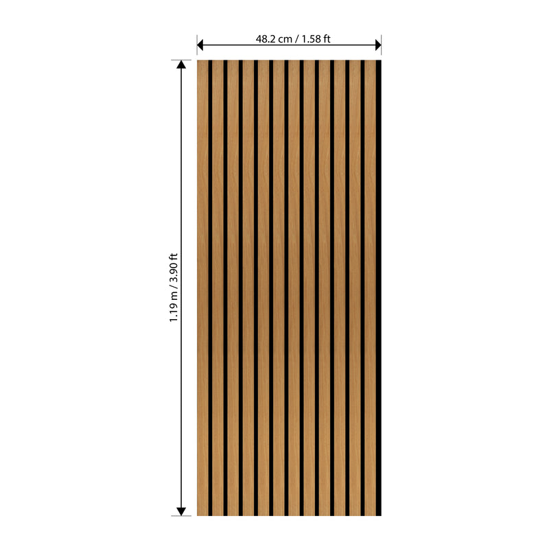 Laminate Slat Acoustic Wall Panels (6-Pack) Yorke 18.90-inch x 46.85-inch