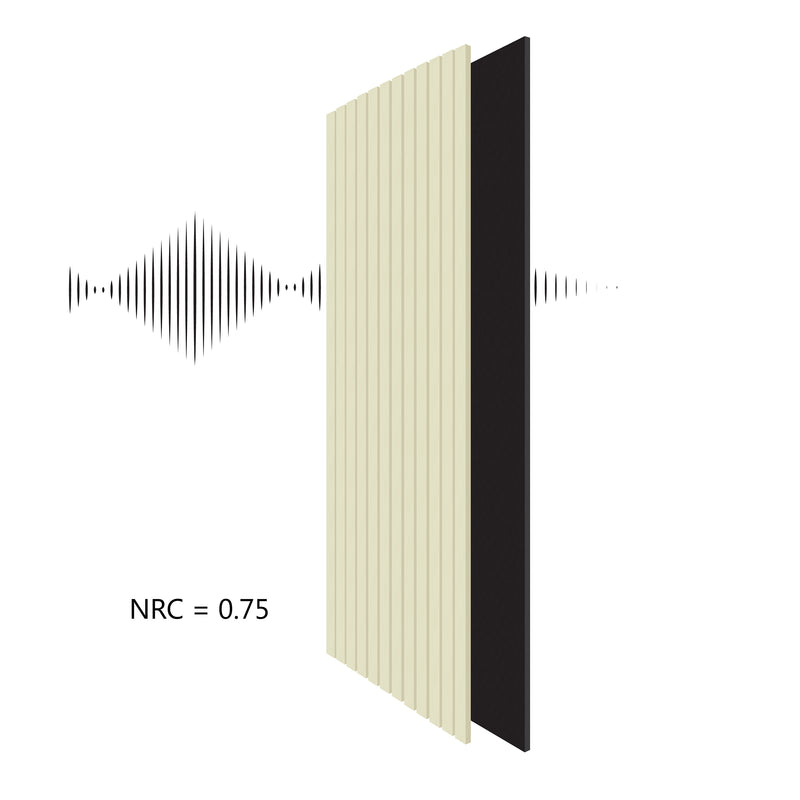 Laminate Slat Acoustic Wall Panels (4-Pack) Cartier 18.90-inch x 46.85-inch