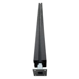 6' Single Extruded Composite Fence Series Composite Surface Mount Fence Post Black with Steel Base Insert