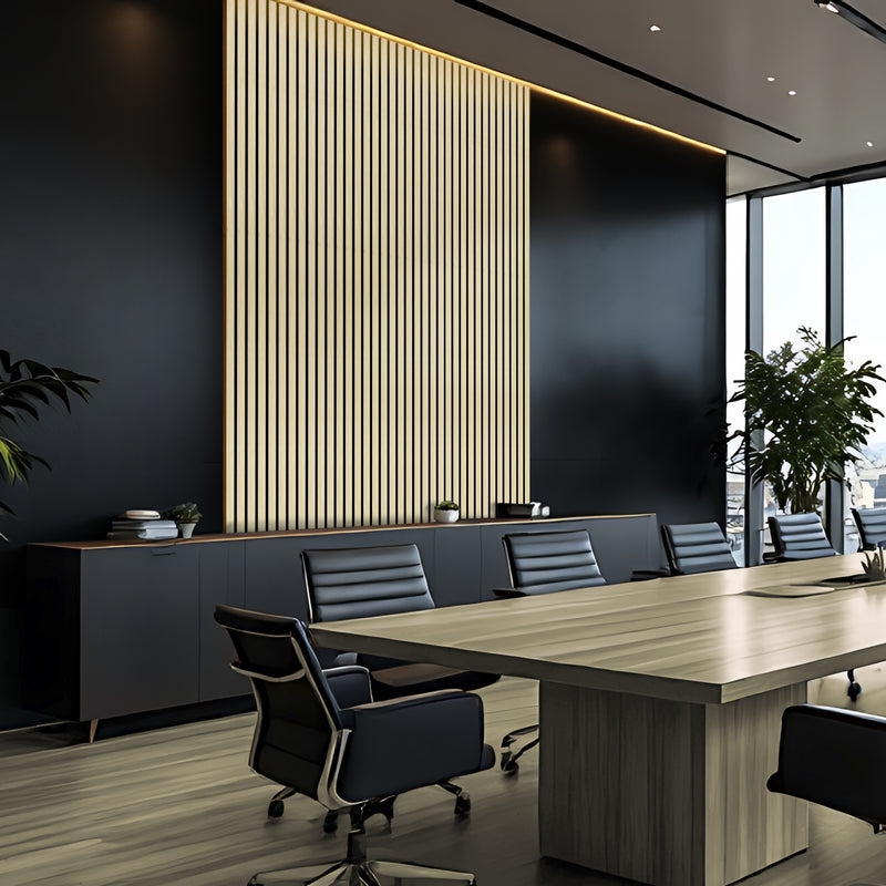 Laminate Slat Acoustic Wall Panels (4-Pack) Cartier 18.90-inch x 46.85-inch