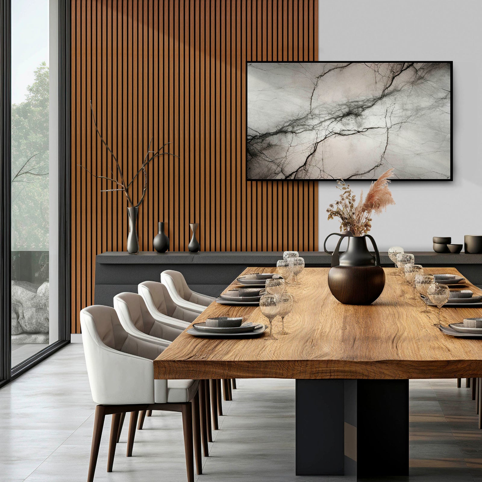Laminate Slat Acoustic Wall Panels (80-Pack) Hamilton 18.90-inch x