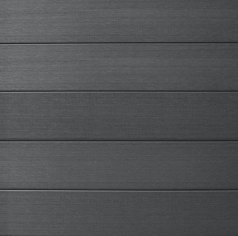 Serie de valla compuesta Panel de valla cepillado de WPC gris Manhattan de 6 pies x 6 pies