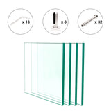 12mm x 39" x 45.67" Tempered Glass Pool Fence Kit