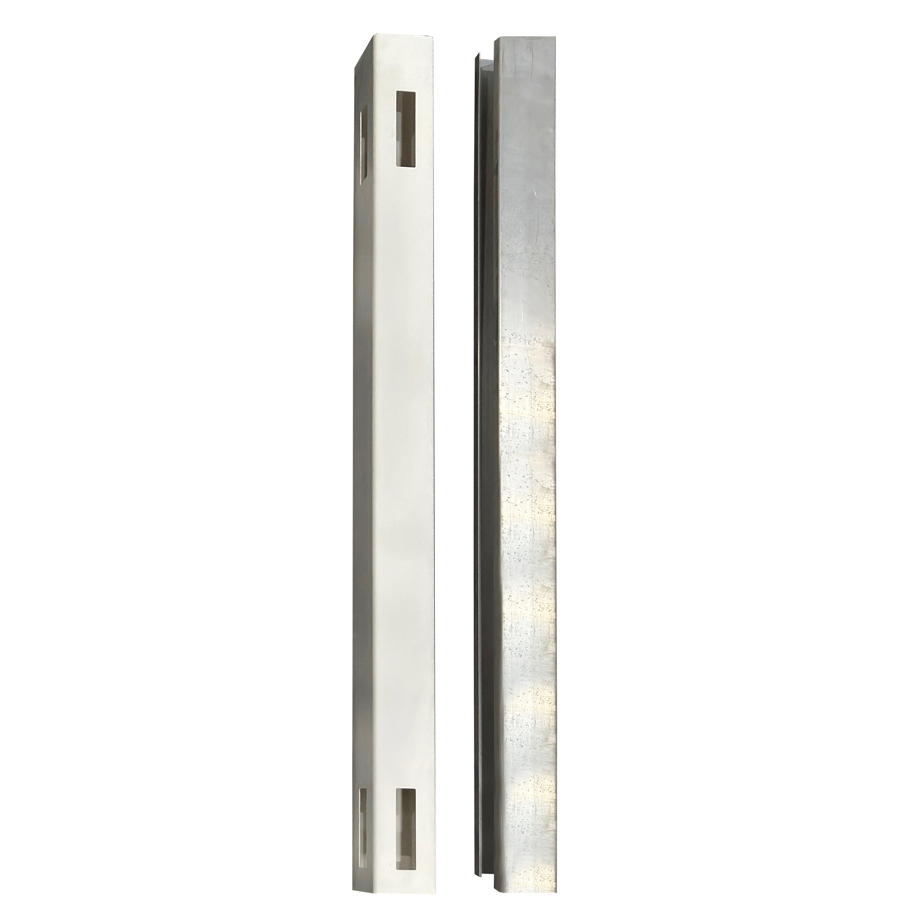 White Vinyl Ivory Fence Post with Aluminum Insert 4 inch. x 4 inch. x ...